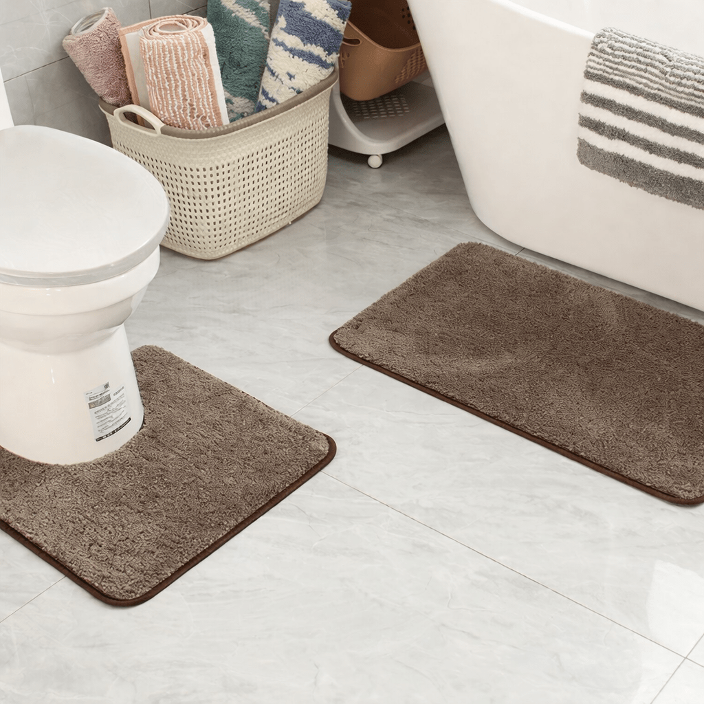 Microfiber Bath Mat | Plush Non-Slip Floor Rug - Bath Mat product view 1
