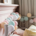 Cotton Ball String Lights shown in product gallery view 10