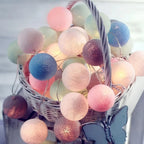 Cotton Ball String Lights shown in product gallery view 13