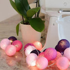 Cotton Ball String Lights shown in product gallery view 17