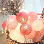 Cotton Ball String Lights shown in product gallery view 19