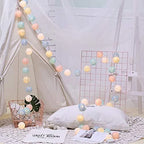 Cotton Ball String Lights shown in product gallery view 20