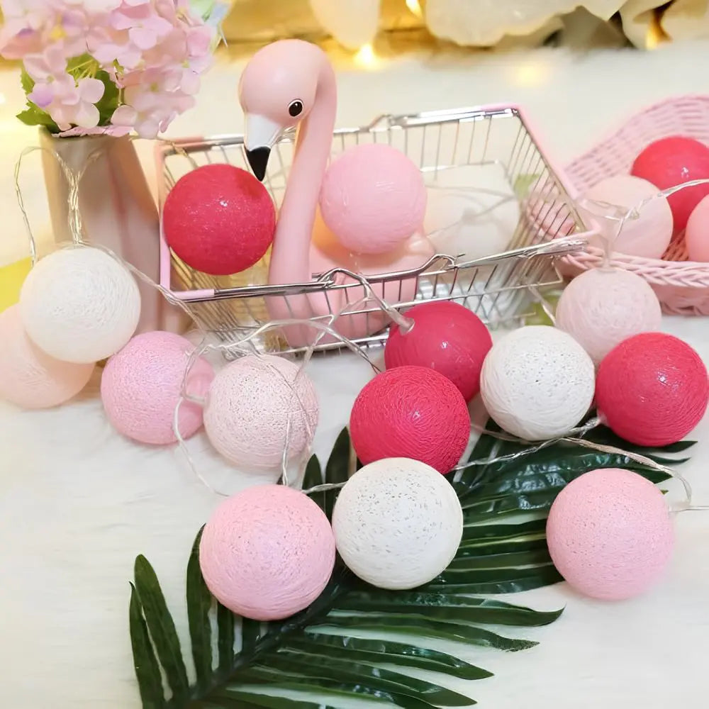 Cotton Ball String Lights shown in product gallery view 22