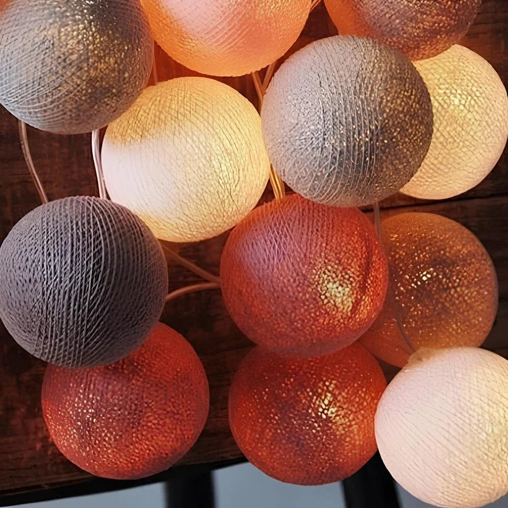 Cotton Ball String Lights shown in product gallery view 24