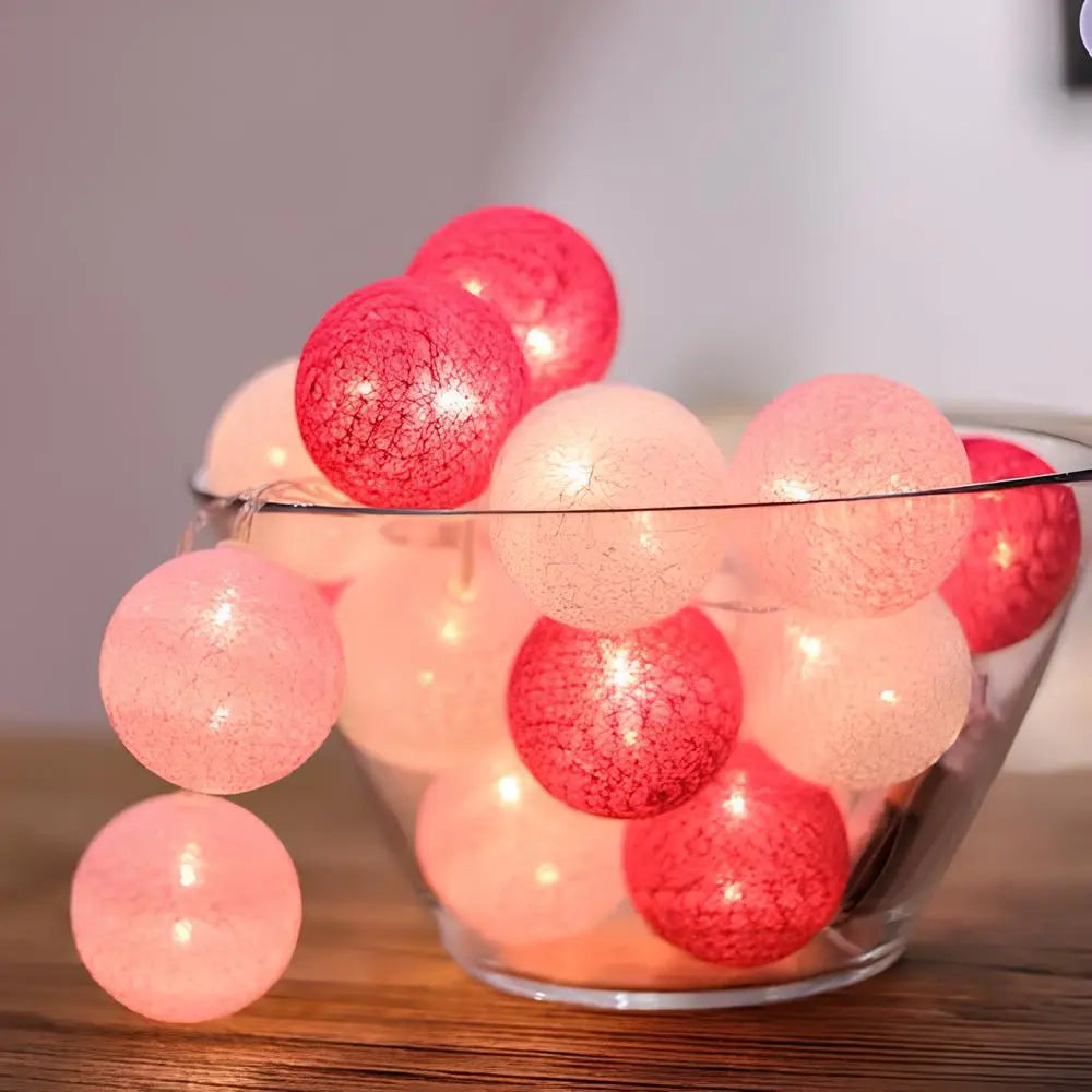Cotton Ball String Lights shown in product gallery view 25
