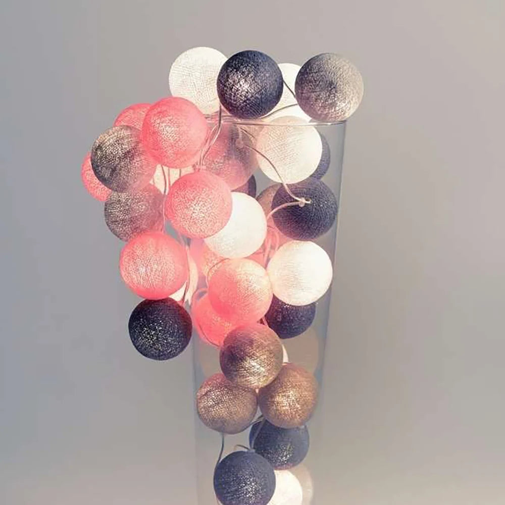 Cotton Ball String Lights shown in product gallery view 26