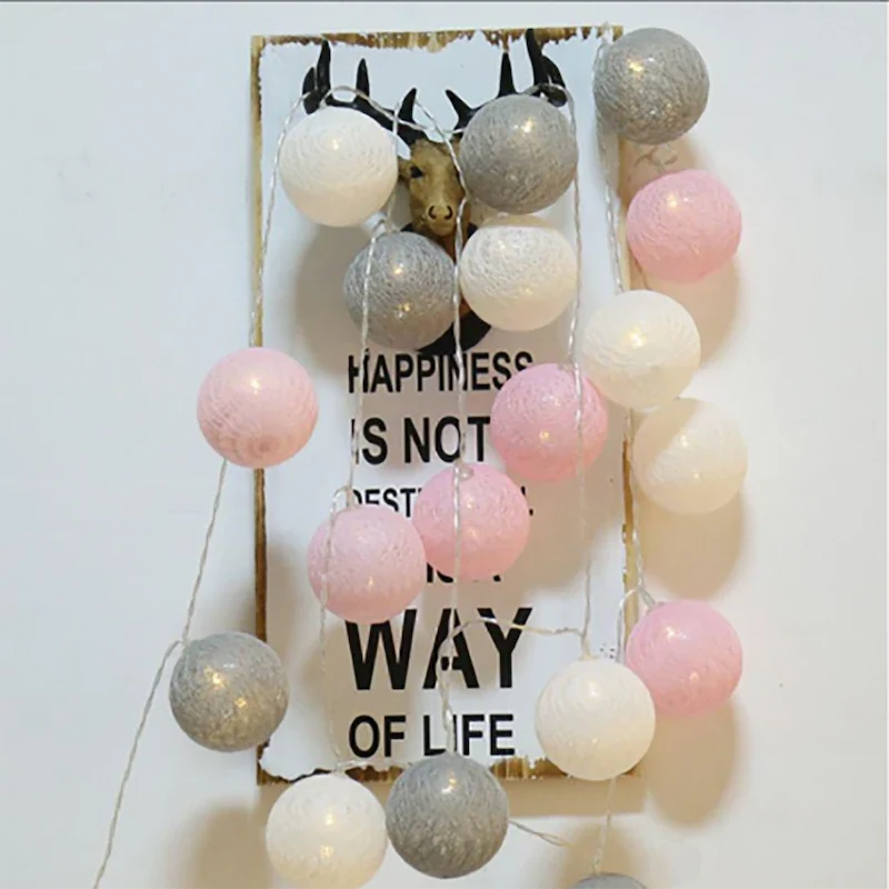 Cotton Ball String Lights shown in product gallery view 32