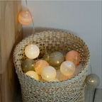 Cotton Ball String Lights shown in product gallery view 35