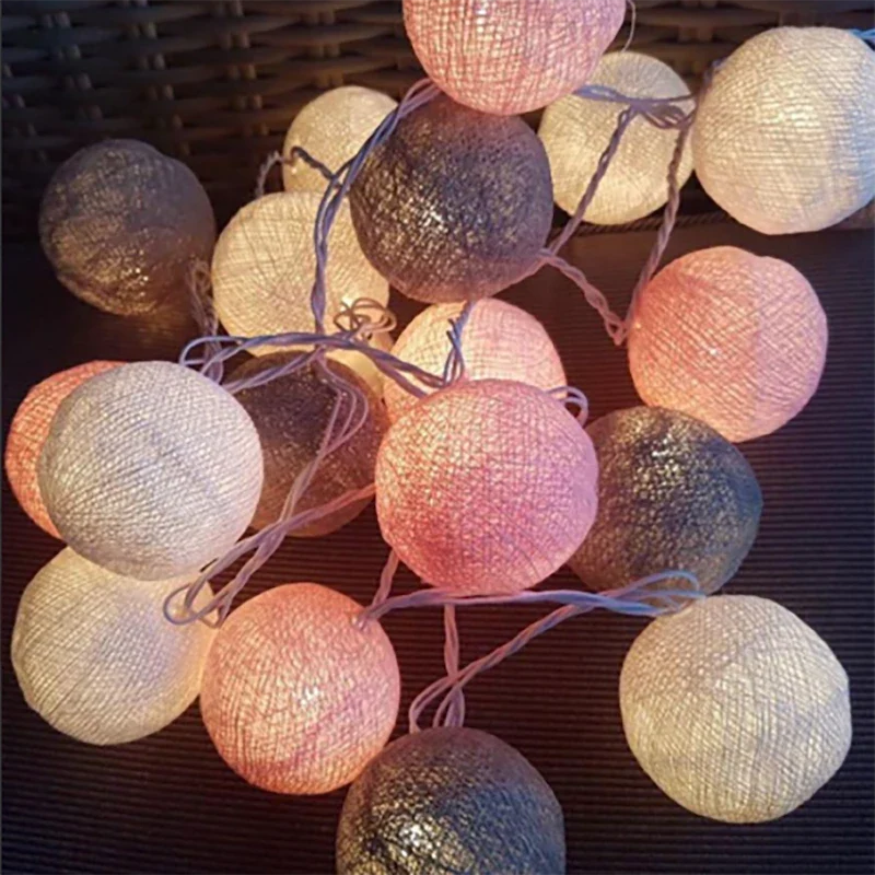 Cotton Ball String Lights shown in product gallery view 36