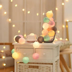 Cotton Ball String Lights shown in product gallery view 5