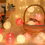 Cotton Ball String Lights shown in product gallery view 6