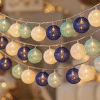Cotton Ball String Lights shown in product gallery view 9