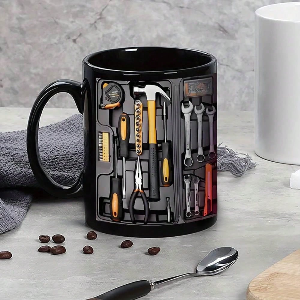 CraftMaster Tool Box Mug | Ceramic Workshop Cup For Makers And DIY Fans image 2