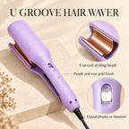 Purple U groove waver with head detail and available style information