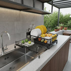 Dish Drying Rack | Large Stainless Steel Design, Removable Drain Tray — product image 5