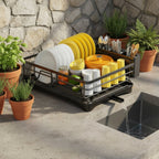 Dish Drying Rack | Large Stainless Steel Design, Removable Drain Tray — product image 6