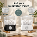 Mini Towel Steamer — Find your countertop match; product information collage