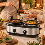Dual slow cooker — serving kitchen composition