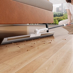 Dual Action Floor Squeegee | TPE Brush And Rubber Blade Cleaning Tool image 5