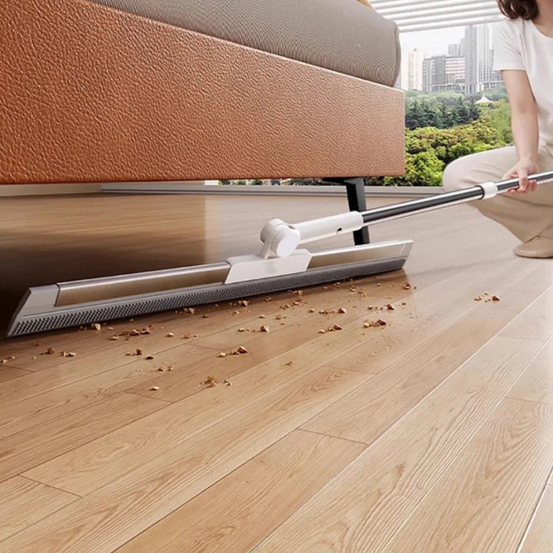 Dual Action Floor Squeegee | TPE Brush And Rubber Blade Cleaning Tool image 5