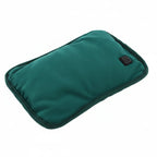 Green electric heating pad on a plain white background