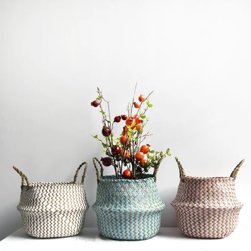 Willow Storage Basket - Foldable Boho Plant Cover - product image 3