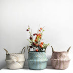Willow Storage Basket - Foldable Boho Plant Cover - product image 3