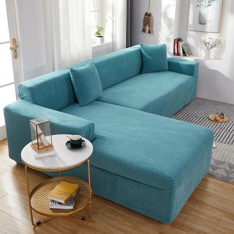 L-Shaped Sofa Cover | Tailored Polyester, Six Colors — product image 1