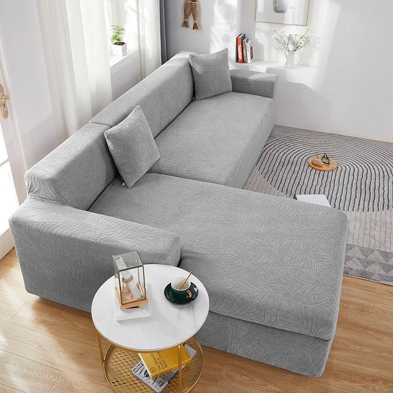 L-Shaped Sofa Cover | Tailored Polyester, Six Colors — product image 2
