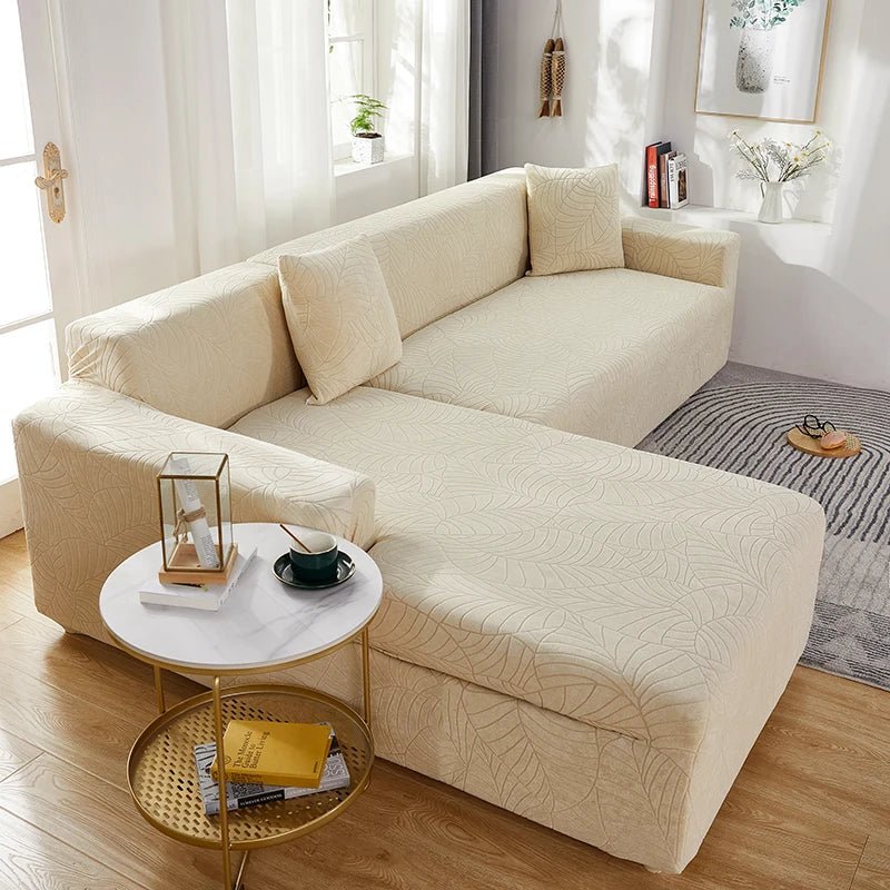 L-Shaped Sofa Cover | Tailored Polyester, Six Colors — product image 5
