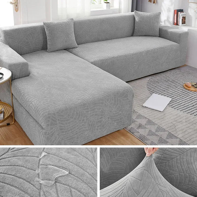 L-Shaped Sofa Cover | Tailored Polyester, Six Colors — product image 8