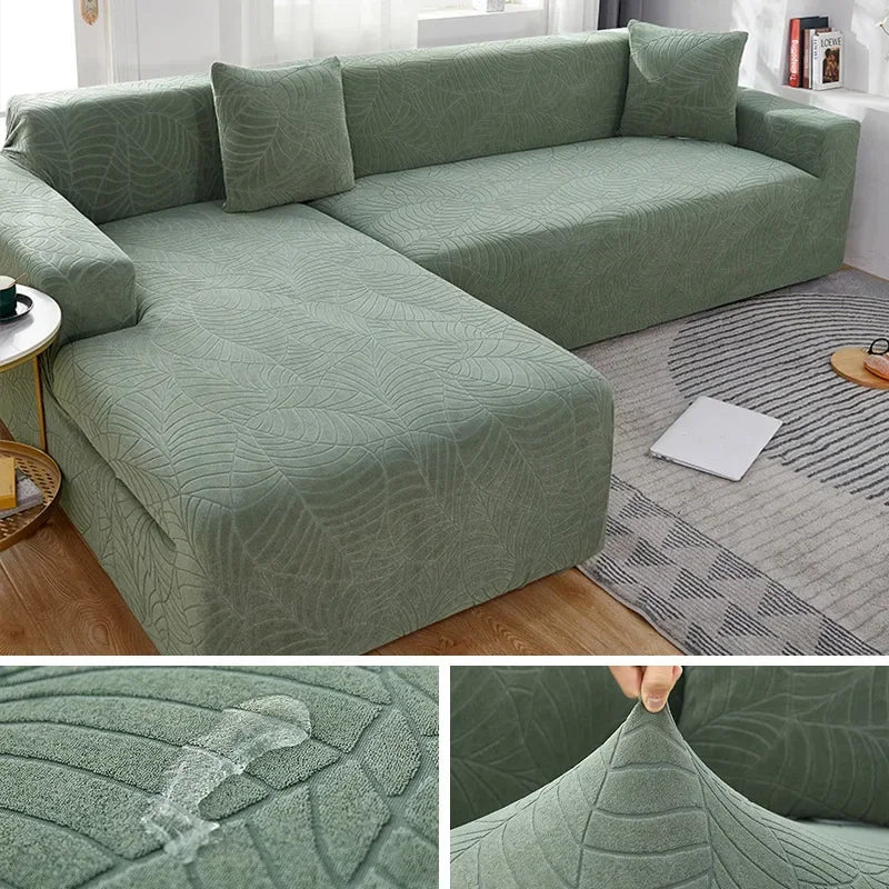 L-Shaped Sofa Cover | Tailored Polyester, Six Colors — product image 9