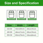 Size chart showing three dimensions for the faux fur throw blanket.