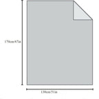 Diagram showing a blanket measuring 130 by 170 centimeters.