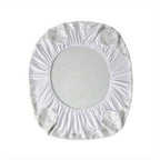 Underside of fitted mattress protector showing the elasticized edge