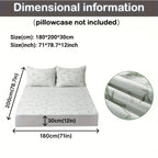 Fitted mattress protector diagram showing a wider mattress size
