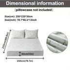 Fitted mattress protector illustrated in the longest mattress size
