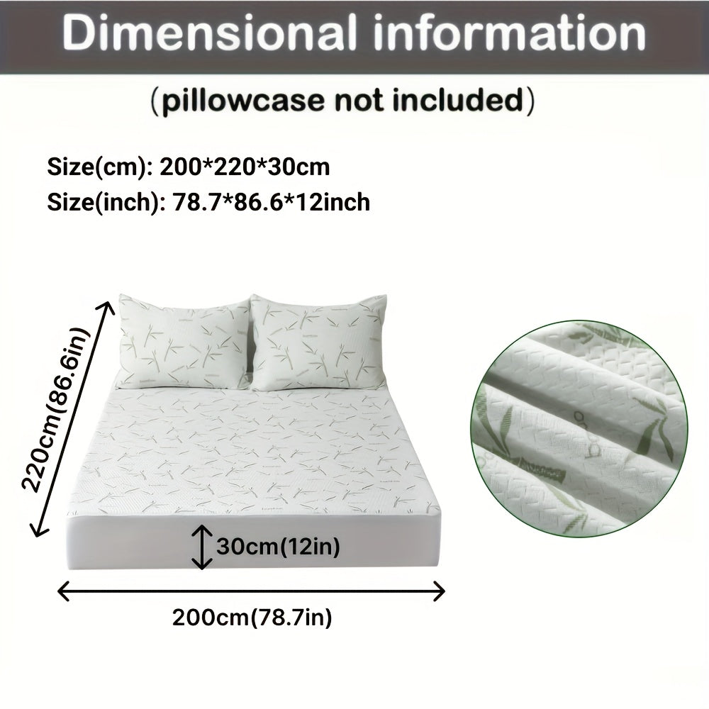 Fitted mattress protector illustrated in the longest mattress size