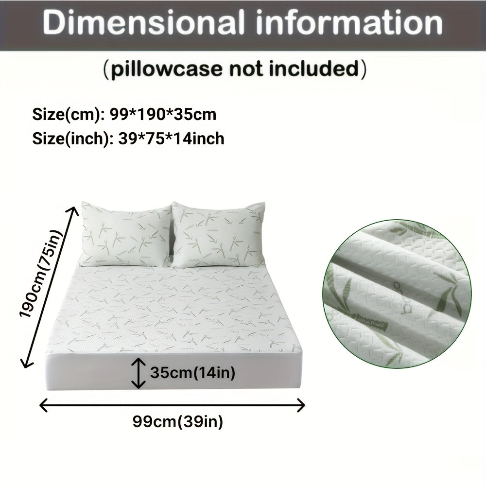Fitted mattress protector dimension diagram for the Twin option