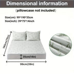 Fitted mattress protector dimension diagram for the Twin option