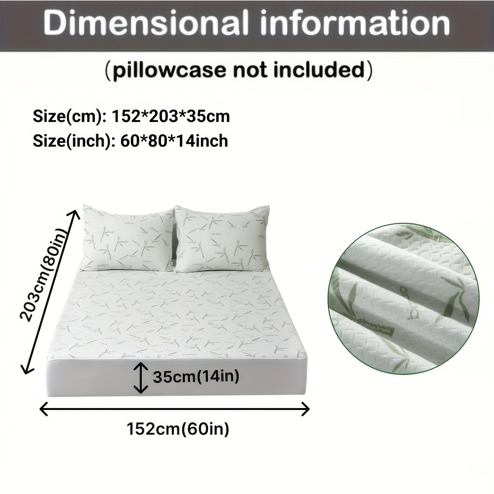 Fitted mattress protector dimension diagram for the Queen option