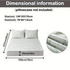 Fitted mattress protector dimension diagram for the King option