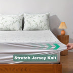 Fitted mattress protector stretched over a mattress corner