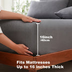Fitted sheet pocket depth demonstrated at the mattress corner