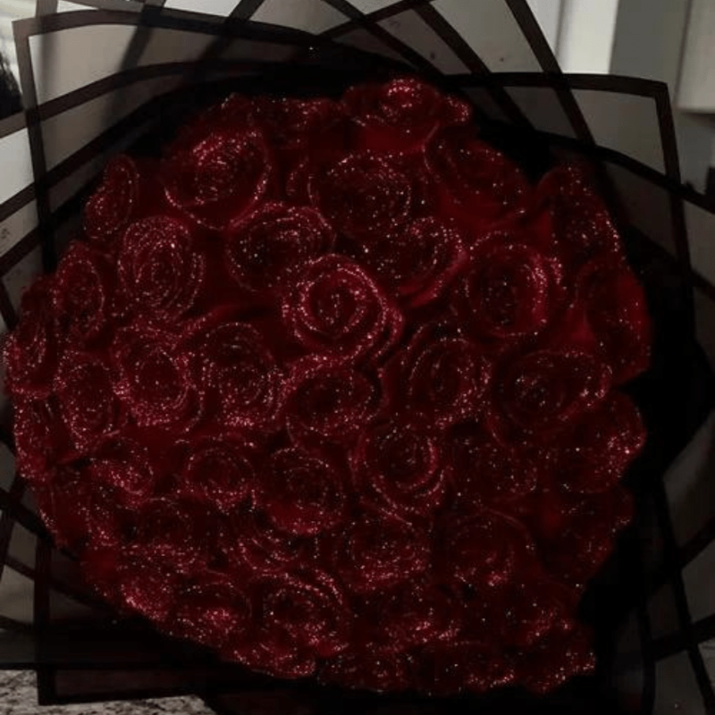 Glitter Rose Decoration with long-lasting floral accent — product image 3