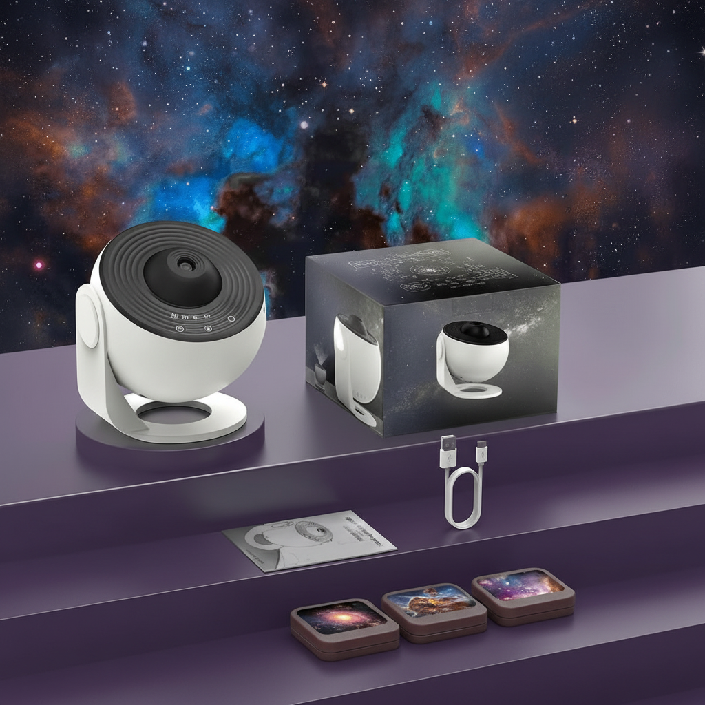 Galaxy projector with 13 interchangeable HD projection discs, product detail 5.