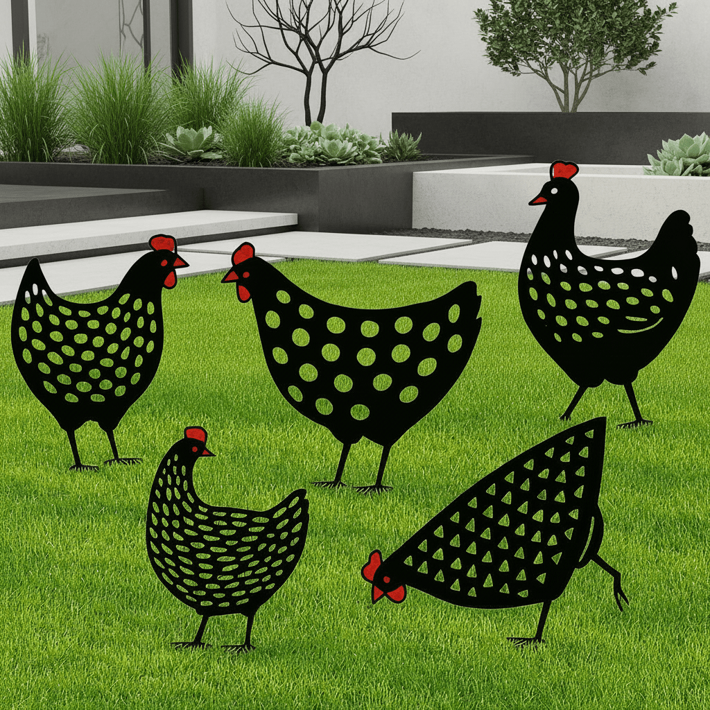 Garden Chicken Statue shown in product gallery view 1 with visible design details.