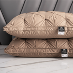 Goose down pillow with a soft breathable finish, product detail 1.