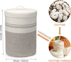Laundry Basket With Lid - Natural Rope-Look Storage - product image 6