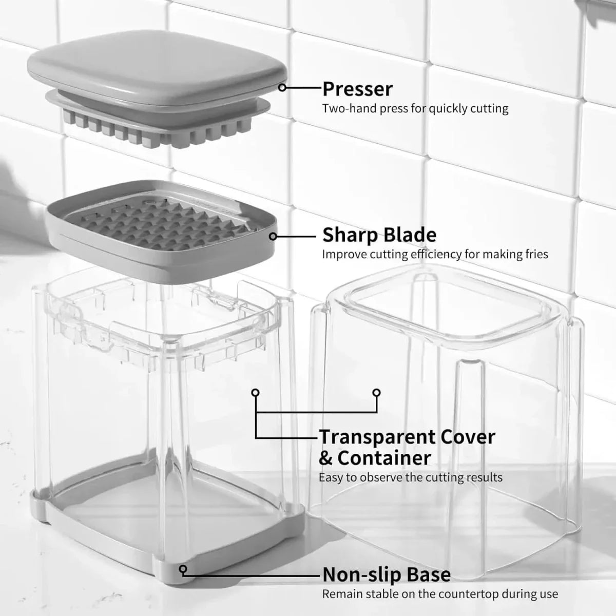 Vegetable Chopper | Manual Stainless Steel Cutter - Vegetable Cutter product view 5